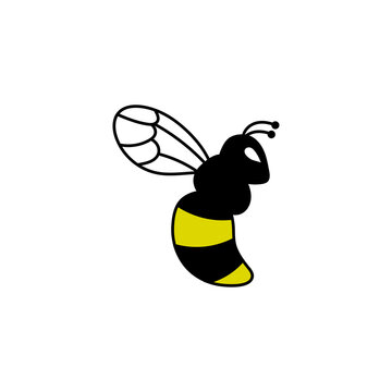 Bee icon design template vector isolated