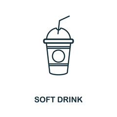 Soft Drink icon. Line element from take away collection. Linear Soft Drink icon sign for web design, infographics and more.