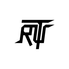letter rtu logo vector template