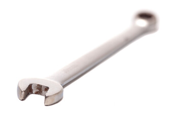 Wrench metal spanner isolated on white background