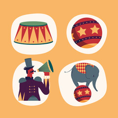 four circus show icons