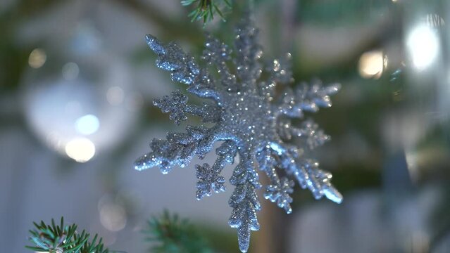 Christmas ornament in authentic spruce tree