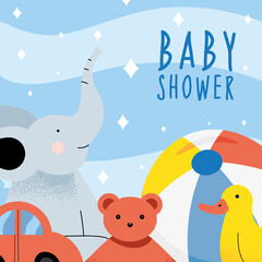 baby shower postcard