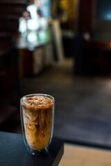 iced coffee with milk ready to drink at the cafe​