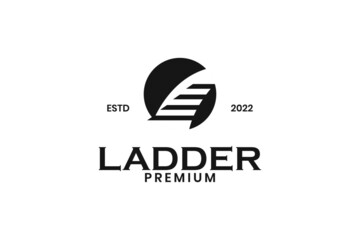 ladder stair logo design vector for company