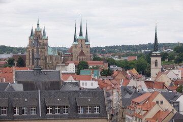 Blick vom Turm der Ägidienkirche auf Erfurt