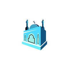 mosque logo image vector illustration 