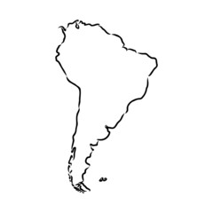 map of south america. map concept south america vector