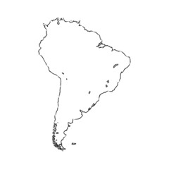 map of south america. map concept south america vector