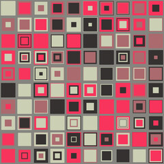 Seamless square pattern with simple shapes. Vector illustration
