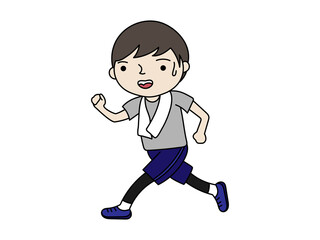 ジョギングをする男の人