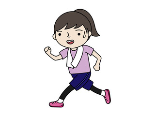 ジョギングをする女の人