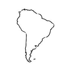map of south america. map concept south america vector
