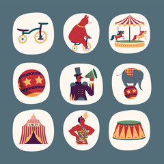 nine circus show icons