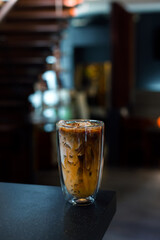 iced coffee with milk ready to drink at the cafe​