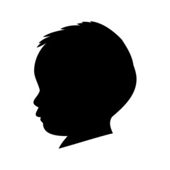 a child silhouette vector child profile vector