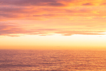 Naklejka na ściany i meble Colorful sunset over the mediterranean sea. 