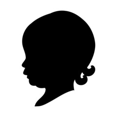 a child silhouette vector child profile vector