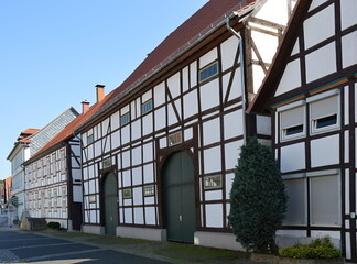 Historische Bauwerke in der Altstadt von Lügde, Nordrhein - Westfalen