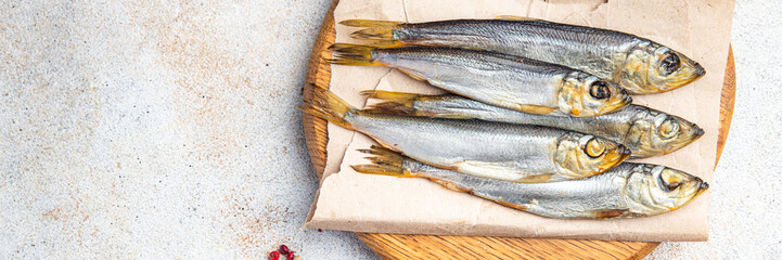 sprat smoked small fish herring salted seafood meal food snack on the table copy space food background 