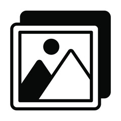 image Icon. User interface Vector Illustration, As a Simple Vector Sign and Trendy Symbol in Line Art Style, for Design and Websites, or Mobile Apps,