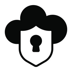 security Icon. User interface Vector Illustration, As a Simple Vector Sign and Trendy Symbol in Line Art Style, for Design and Websites, or Mobile Apps,