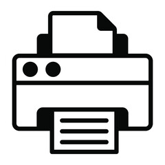 printer Icon. User interface Vector Illustration, As a Simple Vector Sign and Trendy Symbol in Line Art Style, for Design and Websites, or Mobile Apps,
