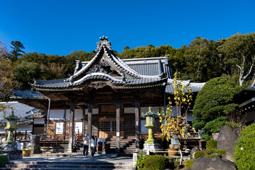 静岡県伊豆市修善寺　紅葉シーズンの修禅寺