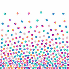 Gradient Polygon Vector White Background. Bright