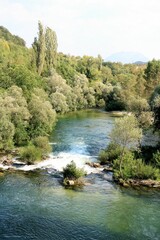Fototapeta na wymiar scenic Cetina river near Blato na Cetini, Croatia