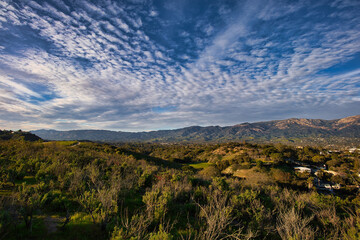 Fototapeta premium Sunset view of Santa Barbara from Elings park