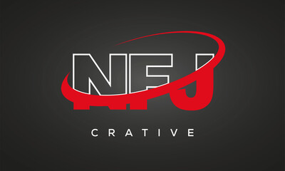 NFJ Letters Creative Professional logo for all kinds of business