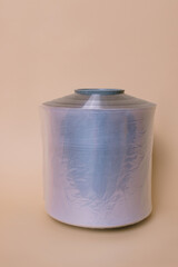 plastic on a beige background