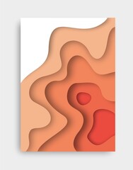 Abstract Paper Cut Illustration Background