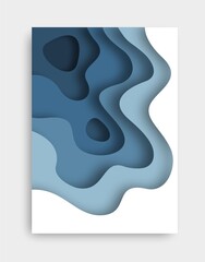 Abstract Paper Cut Illustration Background