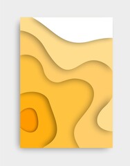 Abstract Paper Cut Illustration Background