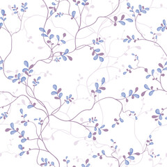 seamless pattern of branches and leaves