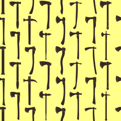 Seamless pattern with ancient battle axes for your project