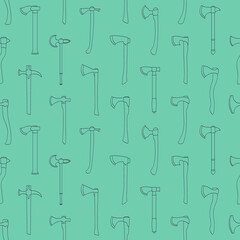 Seamless pattern with ancient battle axes for your project