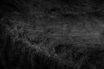Black wooden texture dark background blank for design.