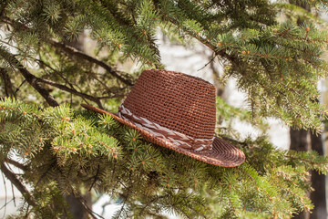 handmade brown cowboy hat