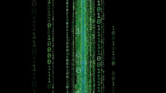 Gr&uuml;ne Matrix Bin&auml;r Code Hintergrund Animation 