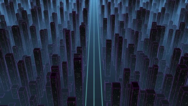 80s retro futuristic sci-fi seamless loop. Retrowave background animation