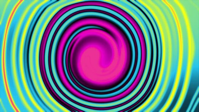 Abstract psychedelic colorful multicolored background with swirling lines. Hypnotizing mesmerizing circular gradient