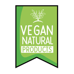vegan natural products in ribbon