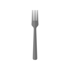 Fork grey flat vector icon
