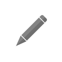 Pencil grey flat vector icon
