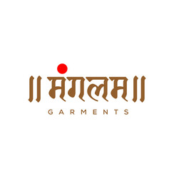 Mangalam Garments typography unit. Mangalam means Auspicious.