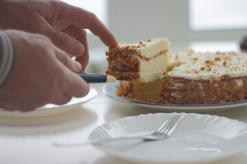 chocolate cake on a plate