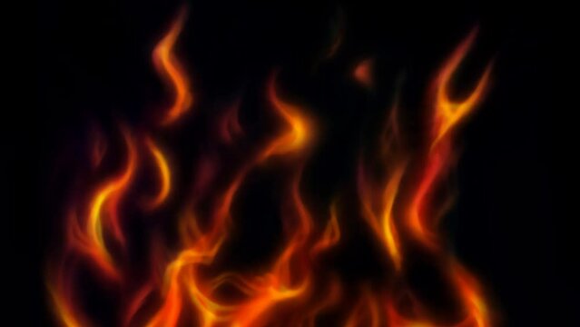 Fire flames background, original painting